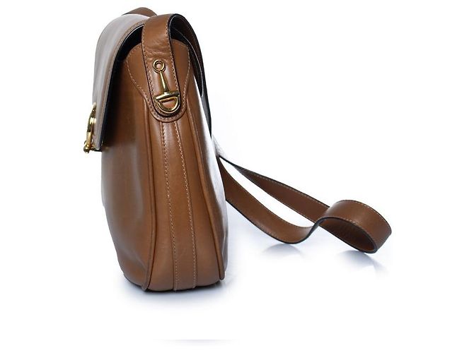 Gucci, Vintage Cognac GG Verschluss-Tasche Braun - Ansicht 6