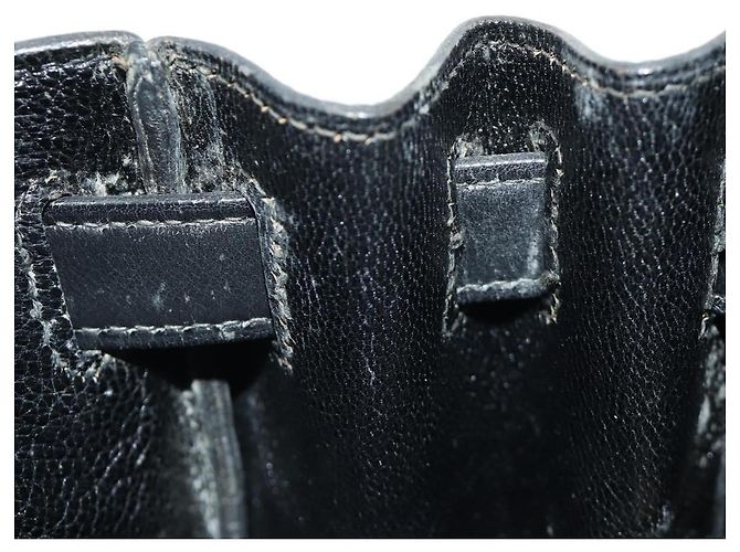Hermès Borsa a mano HERMES Kelly 28 Box Calfskin 2way Nero Oro Auth 185189SM D'oro - vista 10