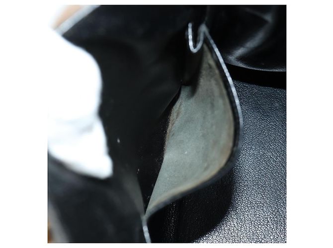 Hermès Borsa a mano HERMES Kelly 28 Box Calfskin 2way Nero Oro Auth 185189SM D'oro - vista 30
