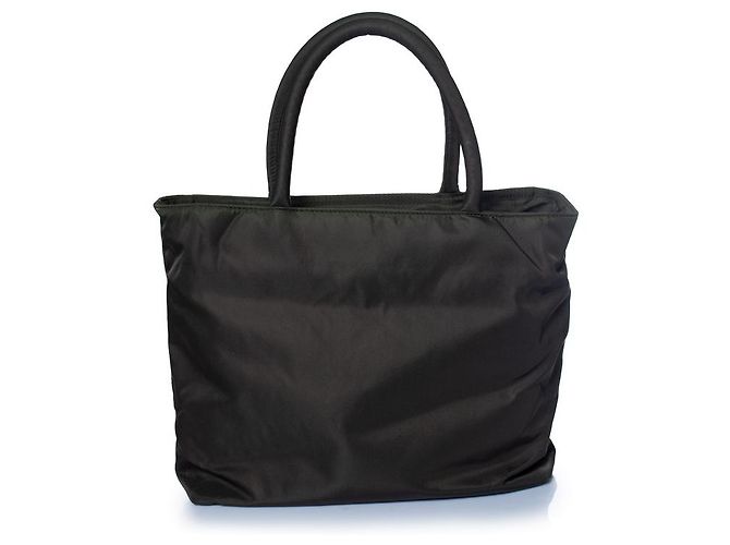 Prada, vintage Mini-Handtasche aus Nylon in Dunkelgrün - Ansicht 2