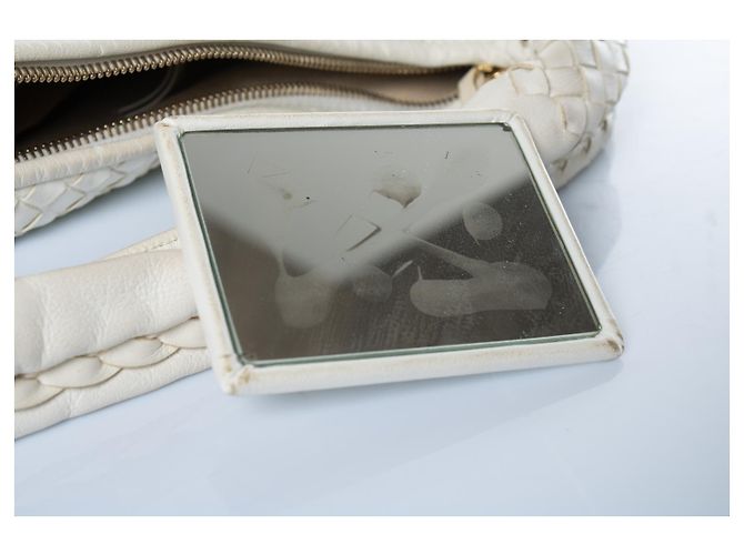 Bottega Veneta, borsa hobo Intrecciato in bianco - vista 10