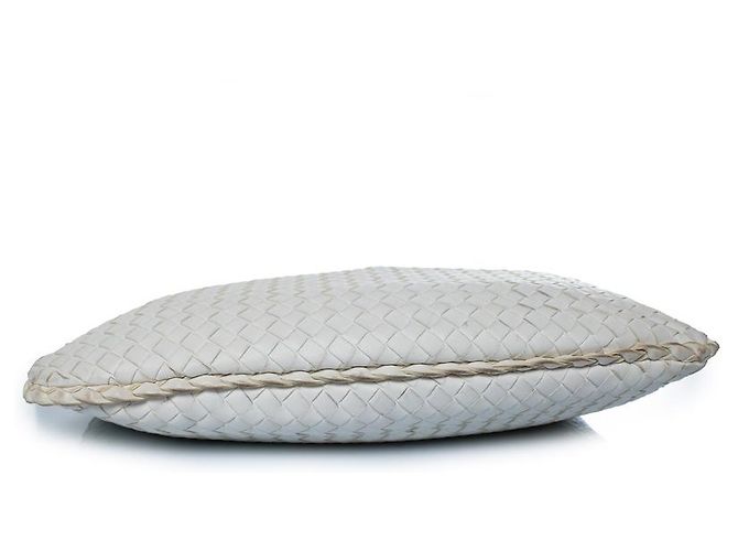 Bottega Veneta, borsa hobo Intrecciato in bianco - vista 3