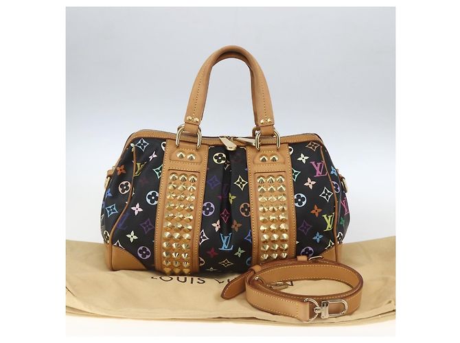Borsa LOUIS VUITTON Monogram Multicolor Courtney MM 2way Nera M45642 Auth 163673SAV Nero - vista 25
