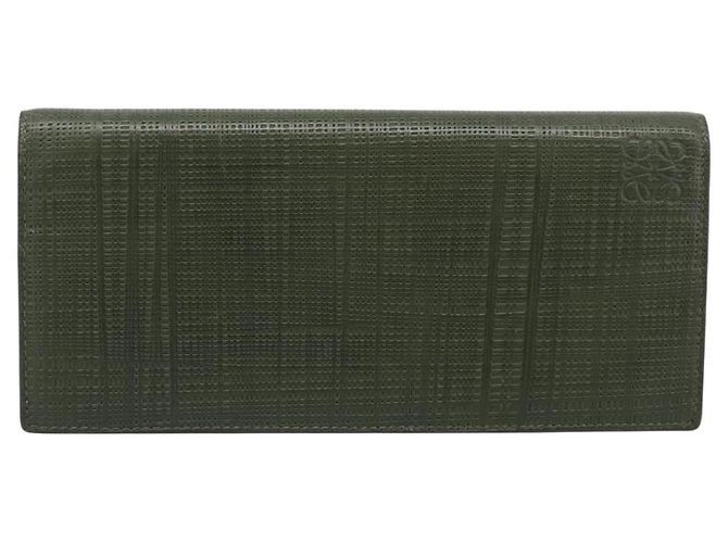 LOEWE Langbeutel aus Leder Grün Silber Auth 198759A - Ansicht 13