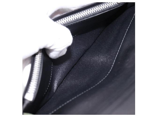 LOEWE Langbeutel aus Leder Grün Silber Auth 198759A - Ansicht 21
