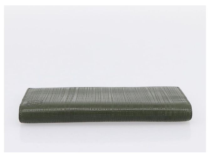 LOEWE Langbeutel aus Leder Grün Silber Auth 198759A - Ansicht 5