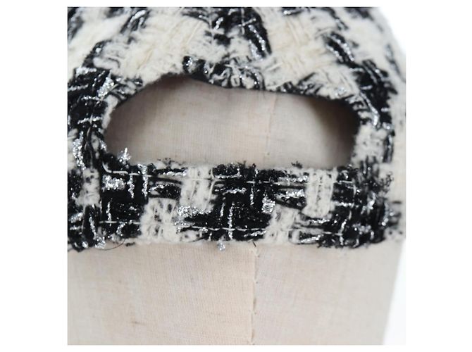 Gorra CHANEL COCO Tweed M White CC Auth 196483SAM Blanco - vista 10