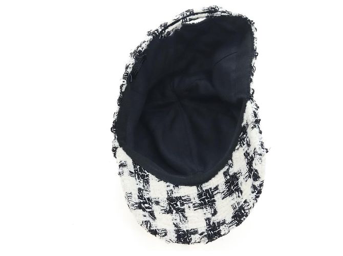 Gorra CHANEL COCO Tweed M White CC Auth 196483SAM Blanco - vista 11
