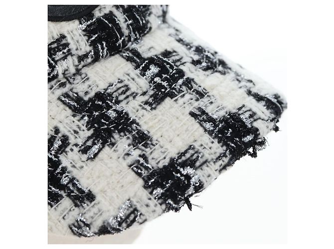 Gorra CHANEL COCO Tweed M White CC Auth 196483SAM Blanco - vista 6