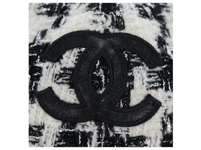 Gorra CHANEL COCO Tweed M White CC Auth 196483SAM Blanco - vista 7