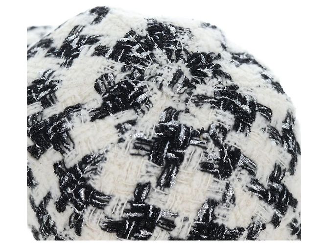 Gorra CHANEL COCO Tweed M White CC Auth 196483SAM Blanco - vista 9