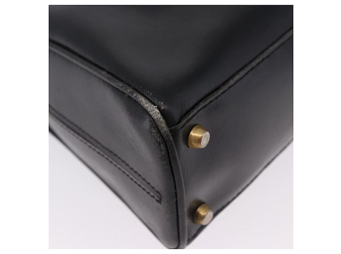 BALENCIAGA Schultertasche aus Leder Schwarz Gold Auth ka5786 Golden - Ansicht 10