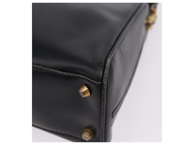 BALENCIAGA Schultertasche aus Leder Schwarz Gold Auth ka5786 Golden - Ansicht 11