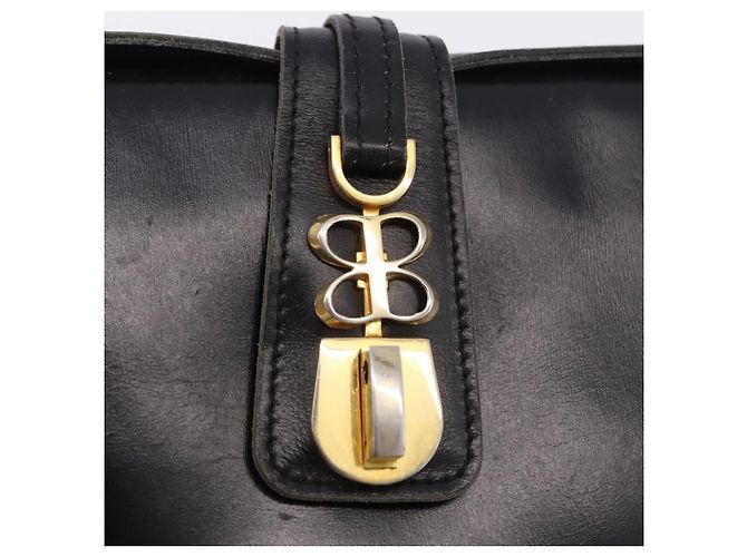 BALENCIAGA Schultertasche aus Leder Schwarz Gold Auth ka5786 Golden - Ansicht 14