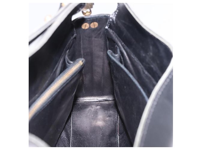 BALENCIAGA Schultertasche aus Leder Schwarz Gold Auth ka5786 Golden - Ansicht 17