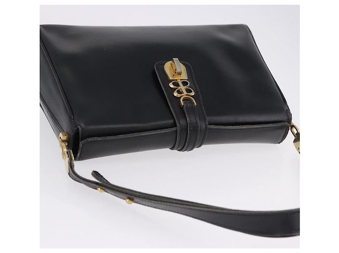 BALENCIAGA Schultertasche aus Leder Schwarz Gold Auth ka5786 Golden - Ansicht 6