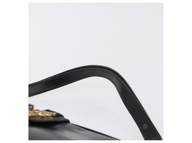 BALENCIAGA Schultertasche aus Leder Schwarz Gold Auth ka5786 Golden - Ansicht 8