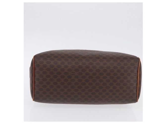 Céline Borsa a mano CELINE Macadam Canvas PVC Leather Brown Gold Auth ka5768A Marrone D'oro - vista 10