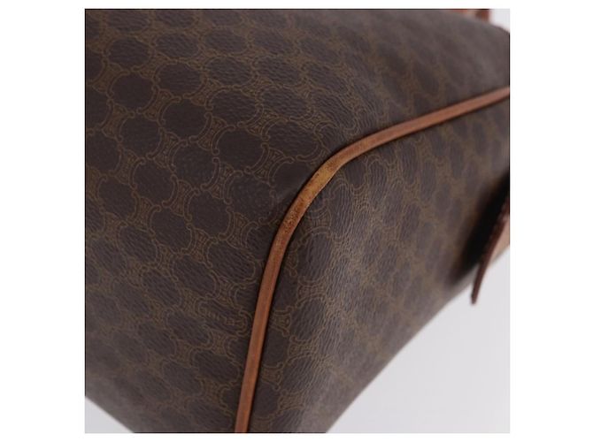 Céline Borsa a mano CELINE Macadam Canvas PVC Leather Brown Gold Auth ka5768A Marrone D'oro - vista 12
