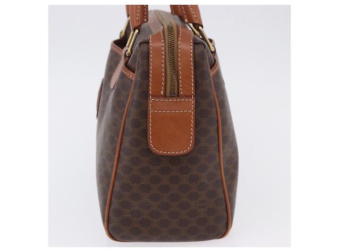 Céline Borsa a mano CELINE Macadam Canvas PVC Leather Brown Gold Auth ka5768A Marrone D'oro - vista 5