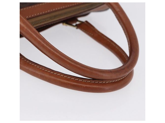 Céline Borsa a mano CELINE Macadam Canvas PVC Leather Brown Gold Auth ka5768A Marrone D'oro - vista 8