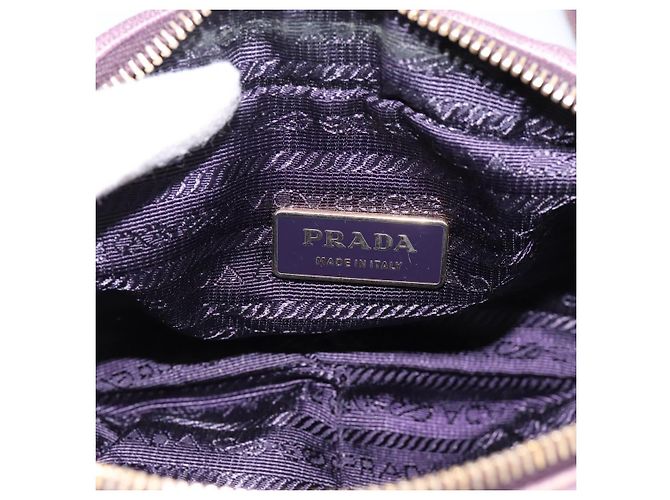 Borsa a tracolla PRADA in pelle viola e oro Auth 197470 D'oro Porpora - vista 19