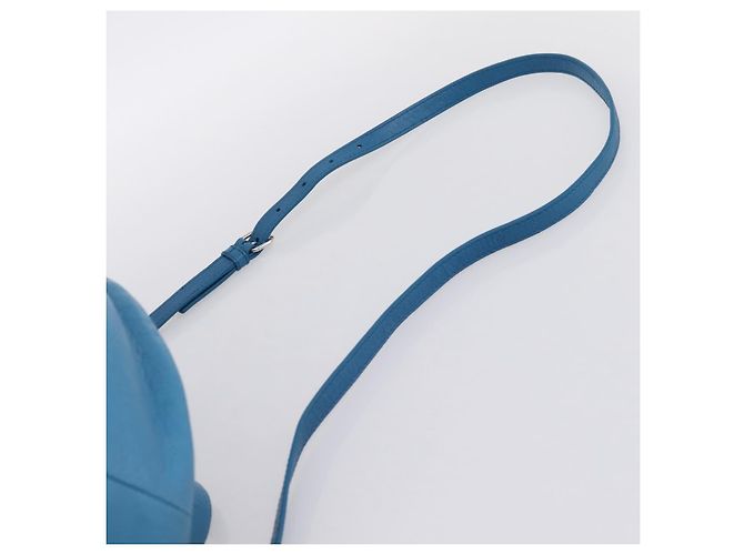 Borsa BALENCIAGA Air Hobo in pelle 2way Blu Argento 466844 Auth ka5712A - vista 10