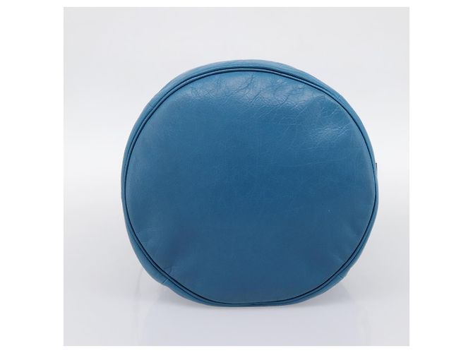 Borsa BALENCIAGA Air Hobo in pelle 2way Blu Argento 466844 Auth ka5712A - vista 11