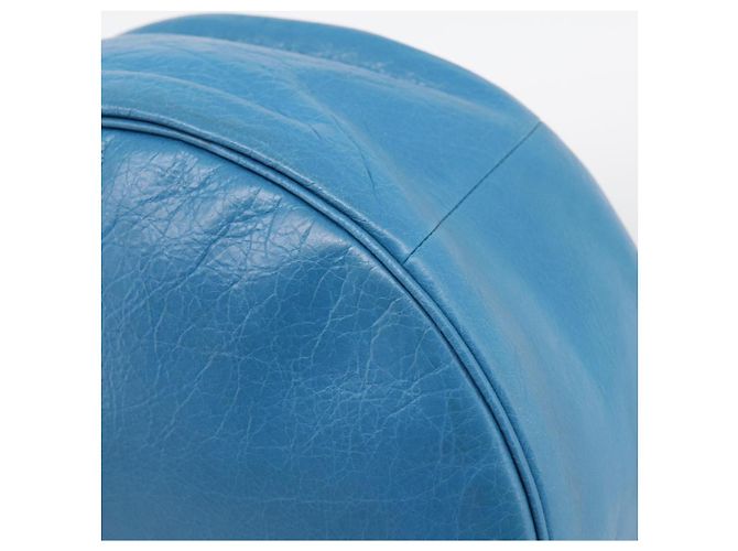 Borsa BALENCIAGA Air Hobo in pelle 2way Blu Argento 466844 Auth ka5712A - vista 12