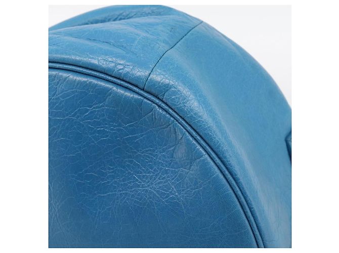 Borsa BALENCIAGA Air Hobo in pelle 2way Blu Argento 466844 Auth ka5712A - vista 14