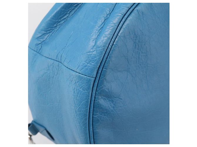 Borsa BALENCIAGA Air Hobo in pelle 2way Blu Argento 466844 Auth ka5712A - vista 15
