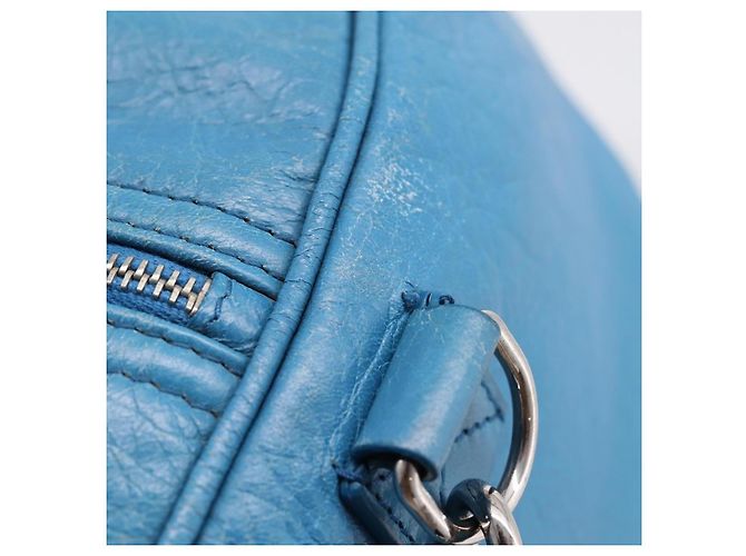 Borsa BALENCIAGA Air Hobo in pelle 2way Blu Argento 466844 Auth ka5712A - vista 16