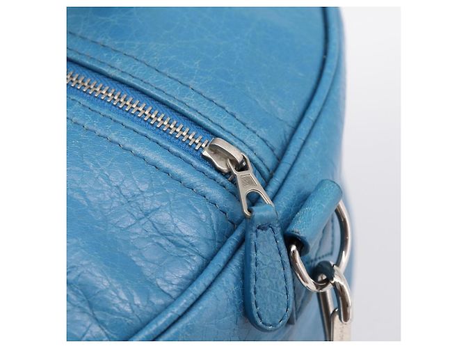 Borsa BALENCIAGA Air Hobo in pelle 2way Blu Argento 466844 Auth ka5712A - vista 17