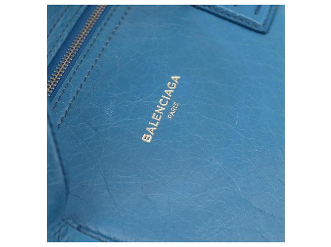 Borsa BALENCIAGA Air Hobo in pelle 2way Blu Argento 466844 Auth ka5712A - vista 18