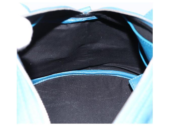 Borsa BALENCIAGA Air Hobo in pelle 2way Blu Argento 466844 Auth ka5712A - vista 20