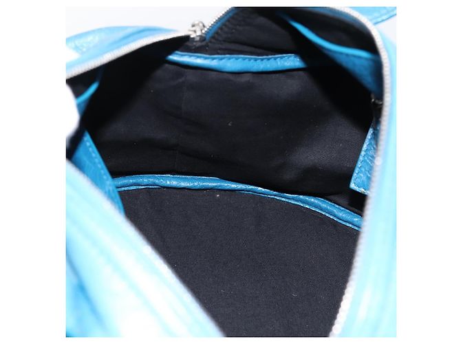 Borsa BALENCIAGA Air Hobo in pelle 2way Blu Argento 466844 Auth ka5712A - vista 21