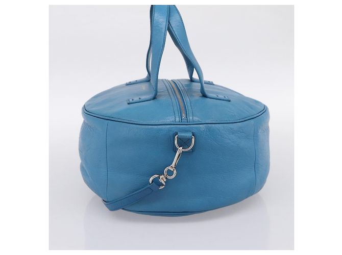 Borsa BALENCIAGA Air Hobo in pelle 2way Blu Argento 466844 Auth ka5712A - vista 5