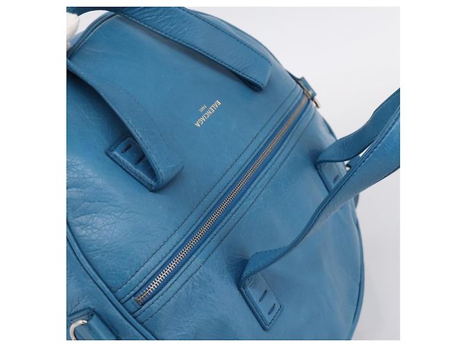 Borsa BALENCIAGA Air Hobo in pelle 2way Blu Argento 466844 Auth ka5712A - vista 6
