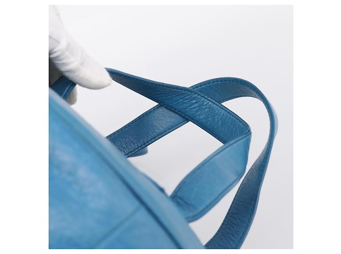 Borsa BALENCIAGA Air Hobo in pelle 2way Blu Argento 466844 Auth ka5712A - vista 8
