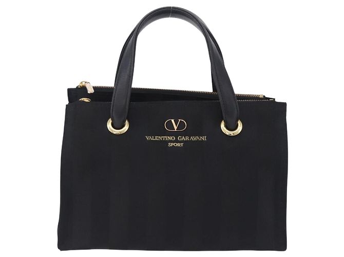 Borsa VALENTINO Nylon Nero Oro Auth BA15199 D'oro - vista 13