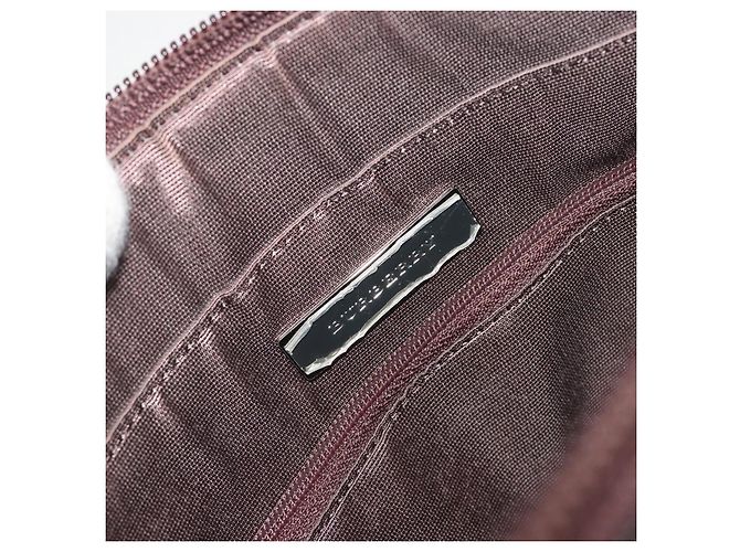 Borsa a mano BURBERRY Nova Check Canvas Beige Silver Auth 196618A Argento - vista 17