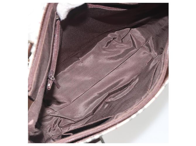 Borsa a mano BURBERRY Nova Check Canvas Beige Silver Auth 196618A Argento - vista 18