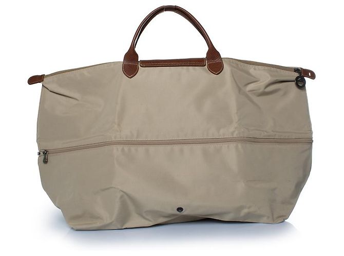 Longchamp, borsa weekender pliage EXT Beige - vista 2