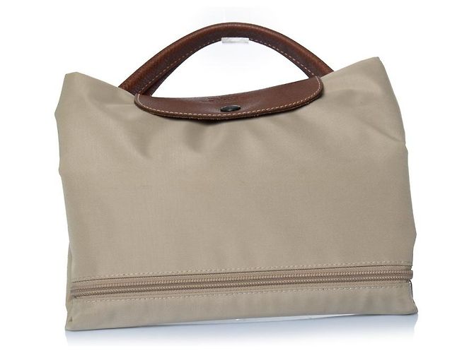 Longchamp, borsa weekender pliage EXT Beige - vista 3