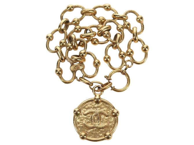 CHANEL Bracciale metallo tono oro CC Auth 195952V - vista 2
