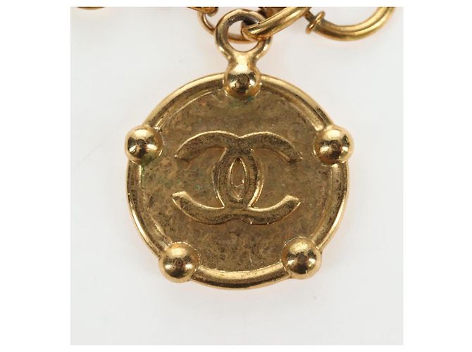 CHANEL Bracciale metallo tono oro CC Auth 195952V - vista 3