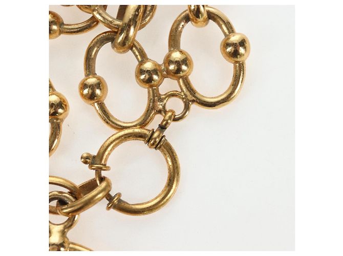 CHANEL Bracciale metallo tono oro CC Auth 195952V - vista 7