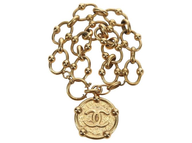 CHANEL Bracciale metallo tono oro CC Auth 195952V - vista 8