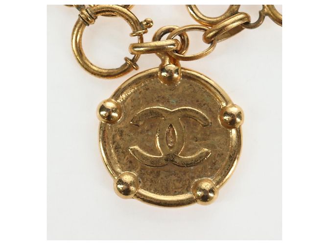 CHANEL Bracciale metallo tono oro CC Auth 195952V - vista 9