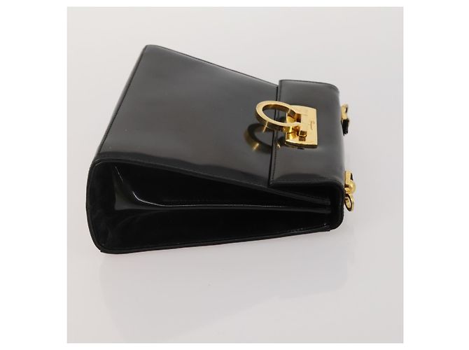Borsa Salvatore Ferragamo Pelle Nylon Set da 3 Nero Giallo Bianco Auth 197582 - vista 11